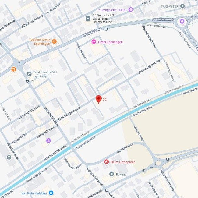 Lageplan: Fahrschule ON Drive, Einschlagstrasse 32, 4622 Egerkingen